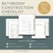 Bathroom Remodel Checklist, Bathroom Renovation Checklist, Scope of ...